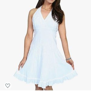 White Halter Dress